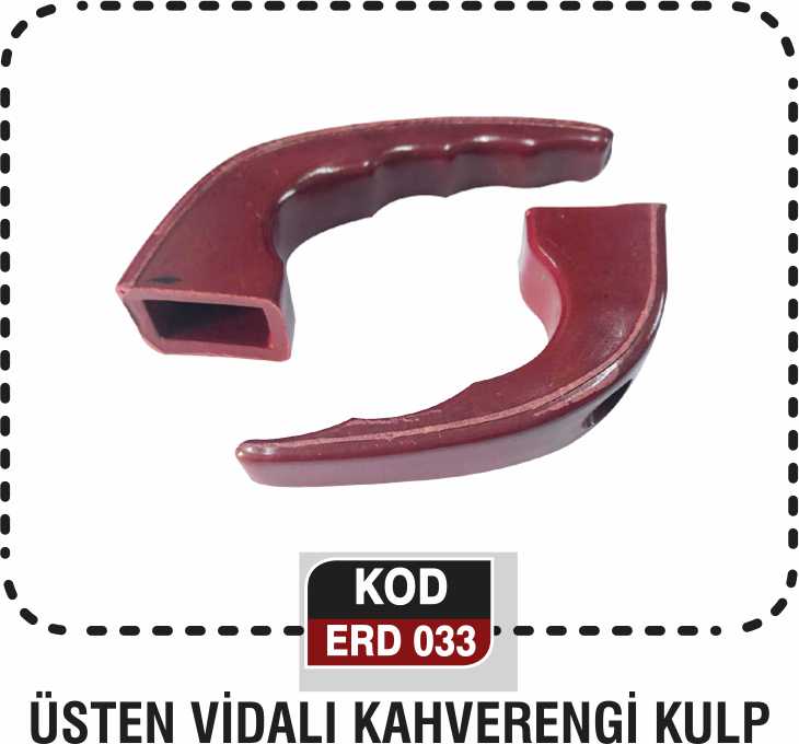 ÜSTEN VİDALI KAHVERENGİ KULP  ERD 033